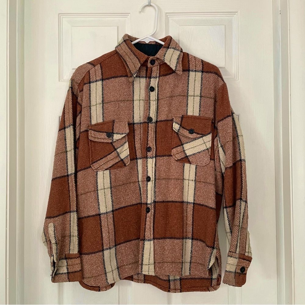 Classic Vintage Wool Plaid Jacket